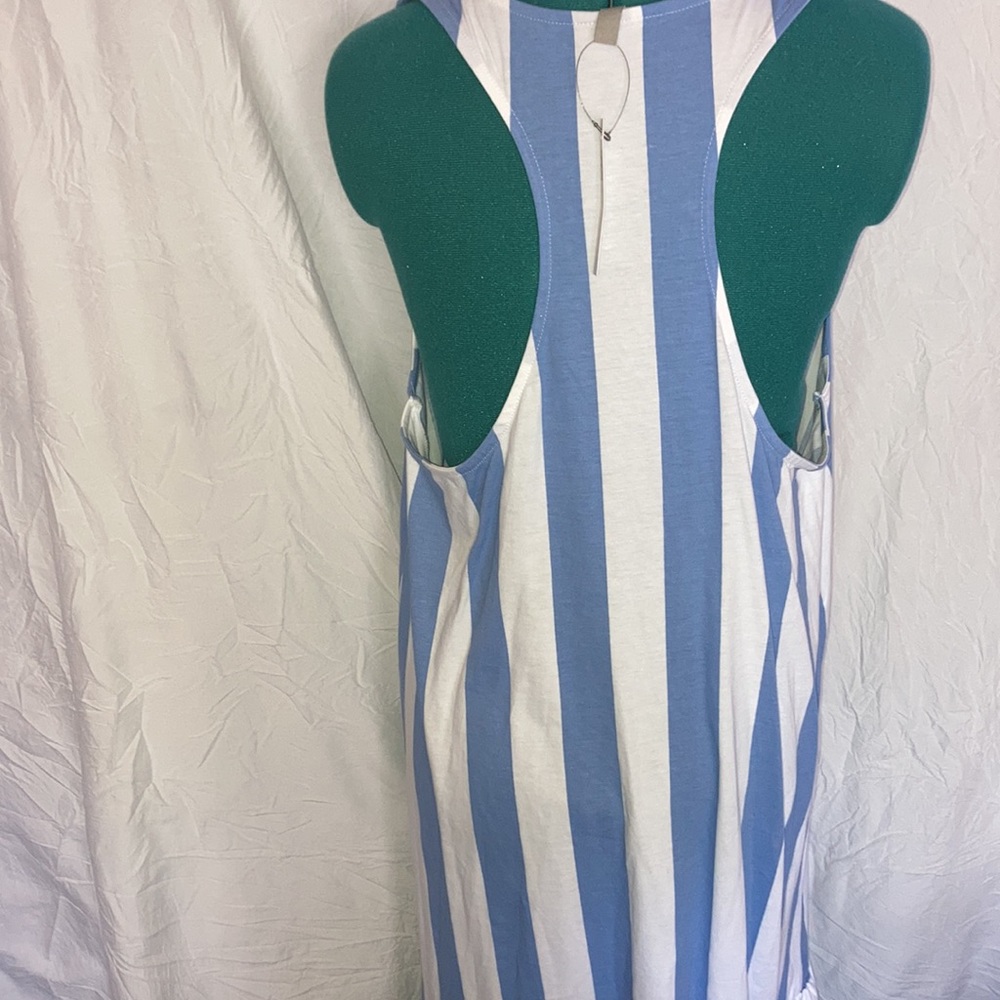 ASOS Blue and White Striped Maxi Dress - Picture 4 of 7